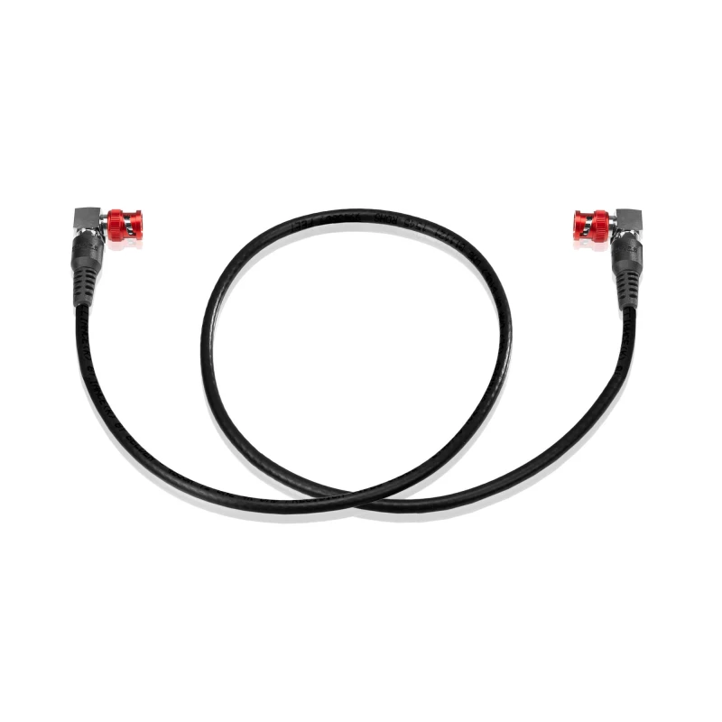 Image of Shape 4K-12G SDI Coaxial Cable 24-inch with 90-degree connectors