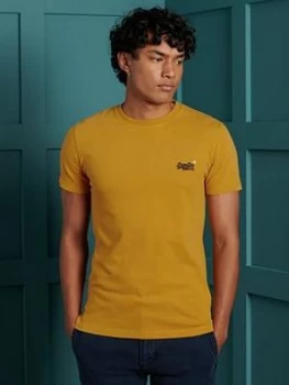 Image of Superdry Orange Label Vintage T Shirt, Gold, Size 2XL, Men