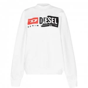 Image of Diesel Logo Sweatshirt - 100 White