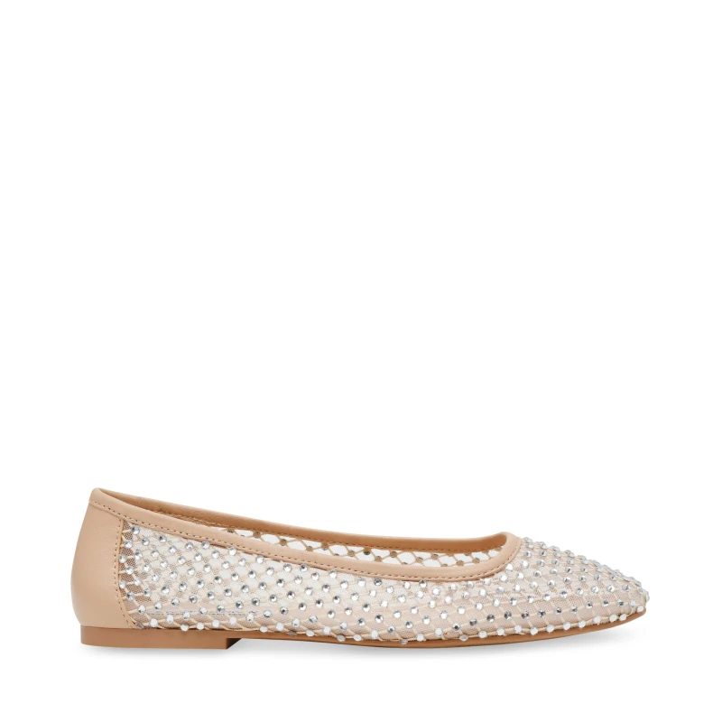 Image of Steve Madden Womens Auden Ballet Pumps Tan Mesh female 4 (37)