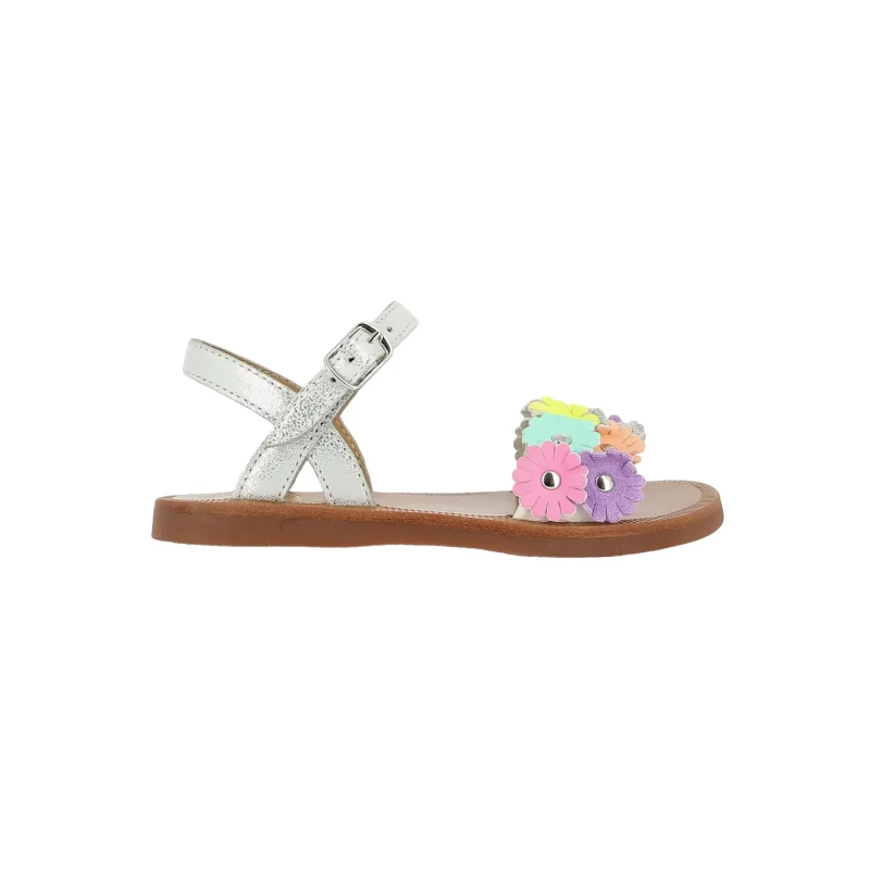 Image of Pom d'Api PLAGETTE MULTI FLO girls's Flat sandals in Multicolour
