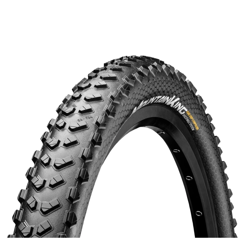 Image of Continental Mountain King ShieldWall Tyre - Foldable PureGrip Black unisex 27.5X2.60