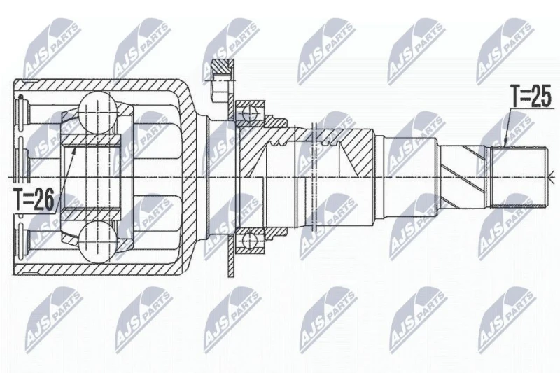 Image of NTY CV joint kit NTY NPW-FT-052