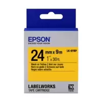 Image of Epson LK-6YBP Black on Yellow Labelling Tape 24mm x 9m