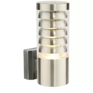 image of Tango - 1 Light Outdoor Wall Light Stainless Steel, Polycarbonate IP44, E27 - Endon