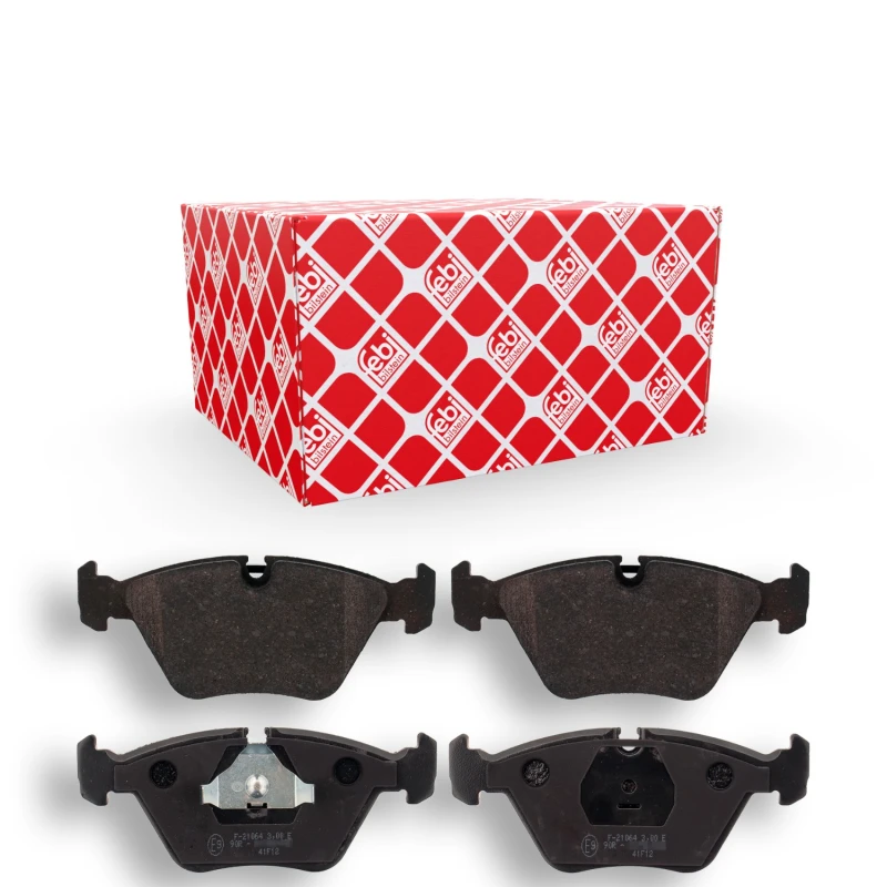 Image of FEBI BILSTEIN 116083 Brake pad set Front Axle, prepared for wear warning indicator, with piston clip Brake Pad Set,disc brake (402)