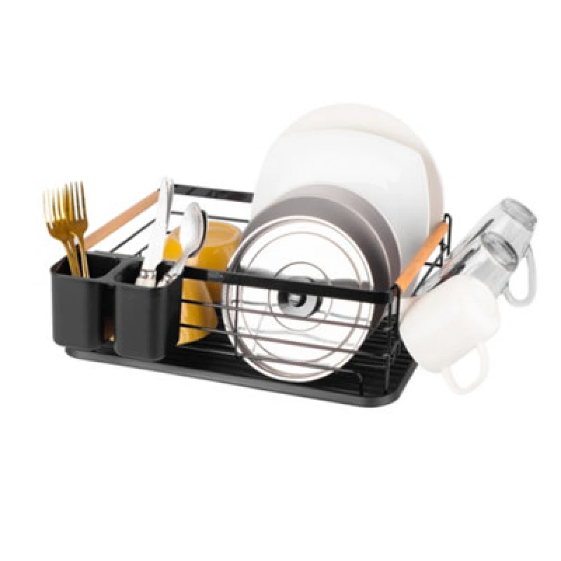 Image of Innoteck Essentials 1-Tier Dish Drainer - Black