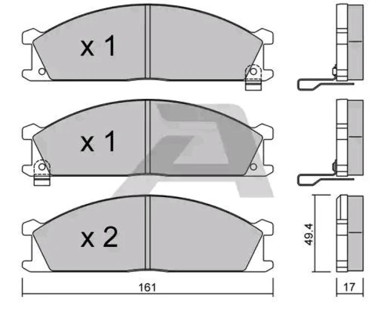 Image of AISIN Brake pad set AISIN BPNI-1912