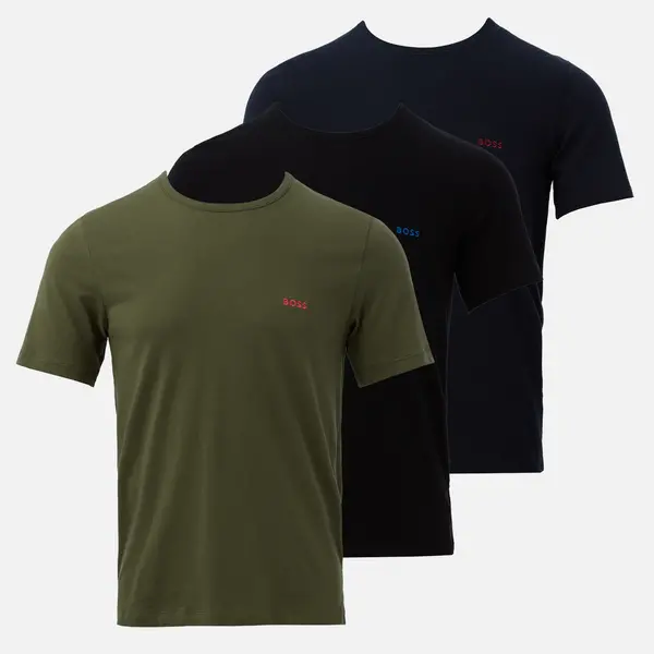 Image of BOSS Bodywear Cotton-Jersey 3 Pack T-Shirts - L Multi Tops male 50515002-986 L