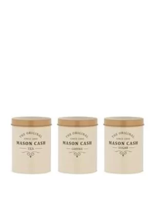 image of Mason Cash Mason Cash Heritage Collection Tea, Coffee And Sugar Canister Jars Set