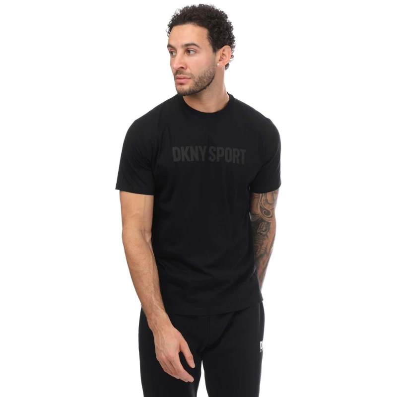 Image of DKNY Tonal Logo T-Shirt - Black S