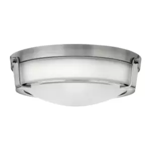 Image of 3 Bulb Flush Light Light Low Ceiling Antique Nickel LED E27 60W Bulb