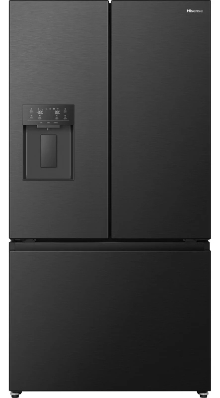 Image of Hisense RF815N4SEFE French Style Fridge Freezer Ice & Water - BLACK STEEL RF815N4SEFE