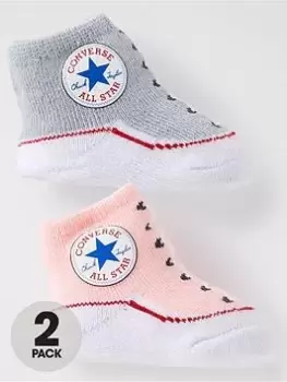 Converse Younger Chuck Infant Toddler Bootie 2 Pack - Pink/Grey