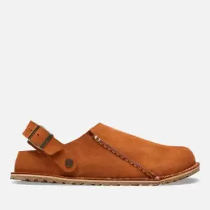 image of Birkenstock Mens Lutry Premium Suede Slippers - Mink - UK 10.5