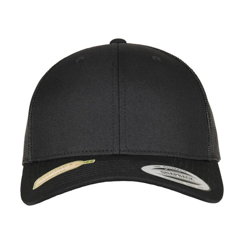 Image of Flexfit Mens Polyester Trucker Cap in Black Male One Size