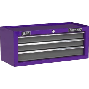 image of Sealey 3 Drawer Mid Tool Chest Purple / grey