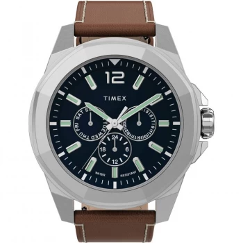 Image of Timex Blue And Tan 'City Collection' Watch - TW2U42800 - multicoloured
