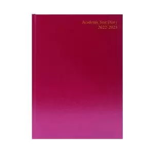 Image of Academic Diary Week To View A5 Burgundy 2022-2023 KF3A5ABG22