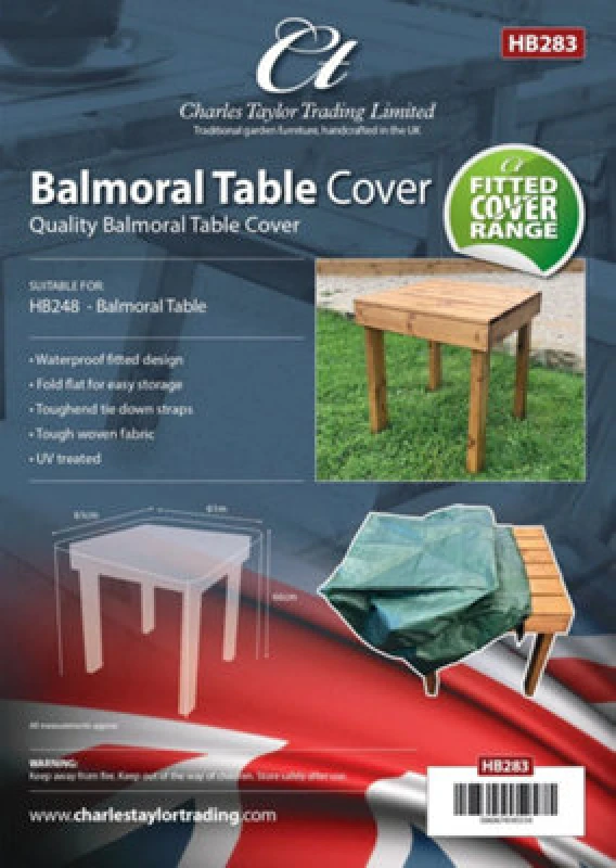 Image of Charles Taylor Balmoral Side Coffee Table Outdoor Furniture Fitted Cover Green