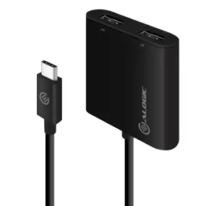 image of ALOGIC USB-C to Dual DisplayPort 2.0 Adapter-4K-30Hz