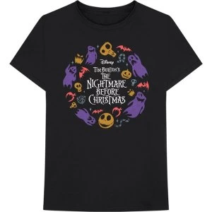 Image of Disney - The Nightmare Before Christmas Character Flight Unisex Large T-Shirt - Black