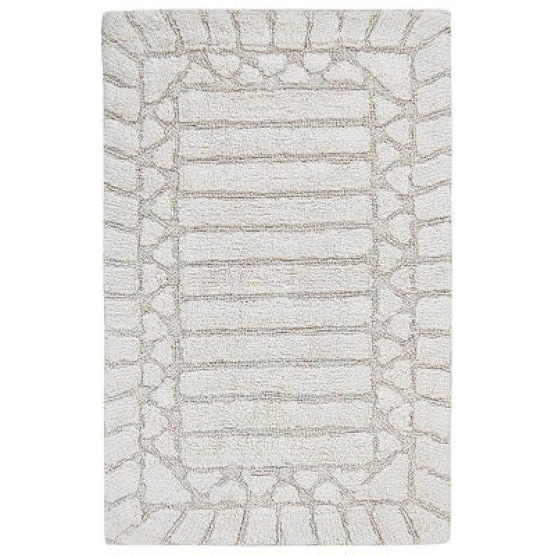 Image of Beliani Cotton Bath Mat 60 X 90 Cm Beige Tekke