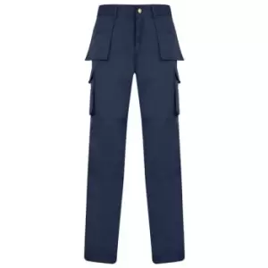 Image of Absolute Apparel Mens Workwear Utility Cargo Trouser (32L) (Navy) - Navy