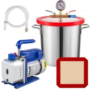 image of VEVOR 4 CFM 1/4 HP Air Conditioner Vacuum Pump With 3 Gallon Vacuum Chamber