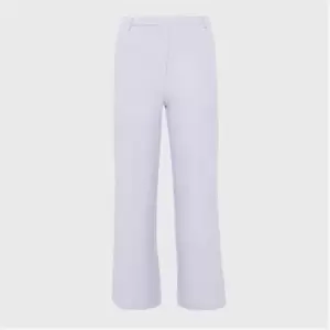 image of Missguided Plus Size Split Hem Wide Leg Trousers - Purple