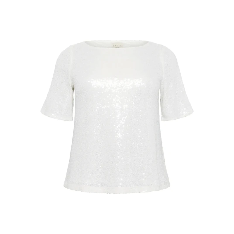Image of KAFFE Curve Womens blouse KAFFE Curve Mirana Sequin Beige Female L