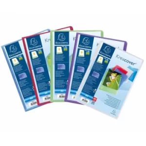 image of Kreacover Display Book PP A4, 20 Pkts, Assorted, 4 Packs of 5