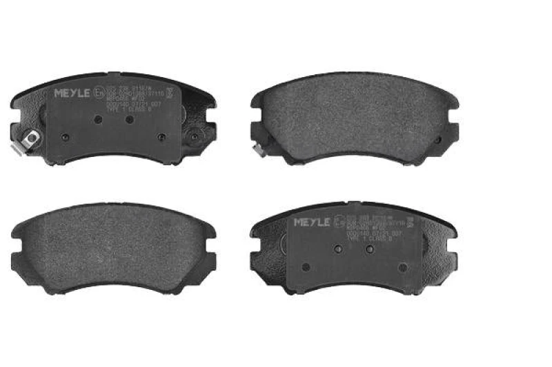 Image of MEYLE 025 238 9116/W Brake pad set Front Axle, with acoustic wear warning, Original Quality, with anti-squeak plate Brake Pad Set,disc brake (402)