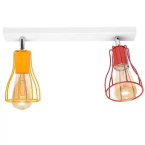 Tube Semi Flush Light White, , Orange, Red 40cm