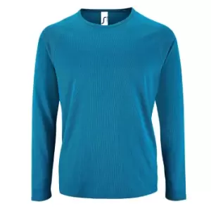 Image of SOLS Mens Sporty Long Sleeve Performance T-Shirt (3XL) (Aqua)