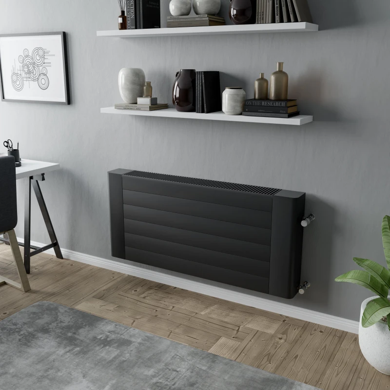 Image of Agadon Lisbon Designer LST Convector in Black Size: 600mm x 880mm Black Unisex 600mm x 880mm
