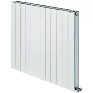 image of Heatwave Hanworth Plus Horizontal Designer Aluminium Radiator 600mm H x 960mm W - 12 Sections