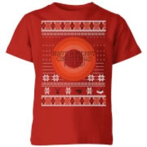 Image of Looney Tunes Knit Kids Christmas T-Shirt - Red - 11-12 Years