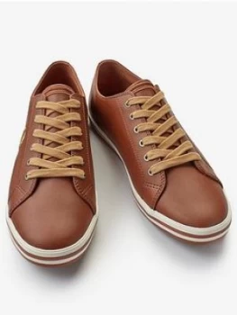 Image of Fred Perry Kingston Leather Trainer - Tan, Size 9, Men