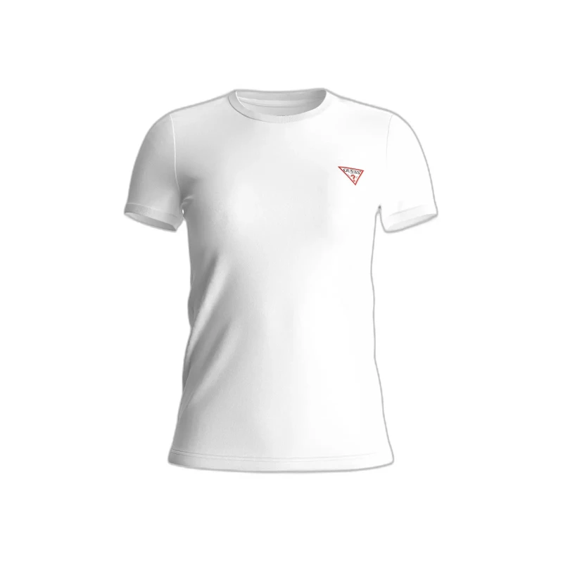 Image of Guess Womens T-Shirt Guess Mini Triangle Blanc Female XS