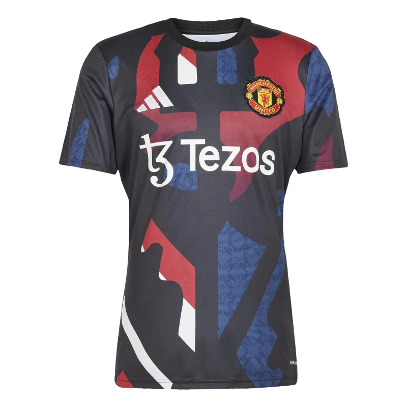 Image of adidas Manchester United Prematch Shirt 2024 2025 Adults Black/Red male XS