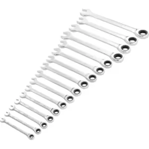 Image of Draper Hi-Torq 16 Piece Ratchet Combination Spanner Set