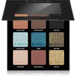 image of Sigma Beauty Party on The Go eyeshadow palette shade Beachy 9 g