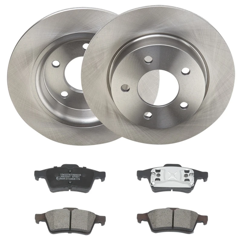 Image of RIDEX 3405B3366 Brake disc and pads set Rear Axle, Brake Disc Type: Solid, not prepared for wear warning indicator Brake Set,disc brakes (3405)