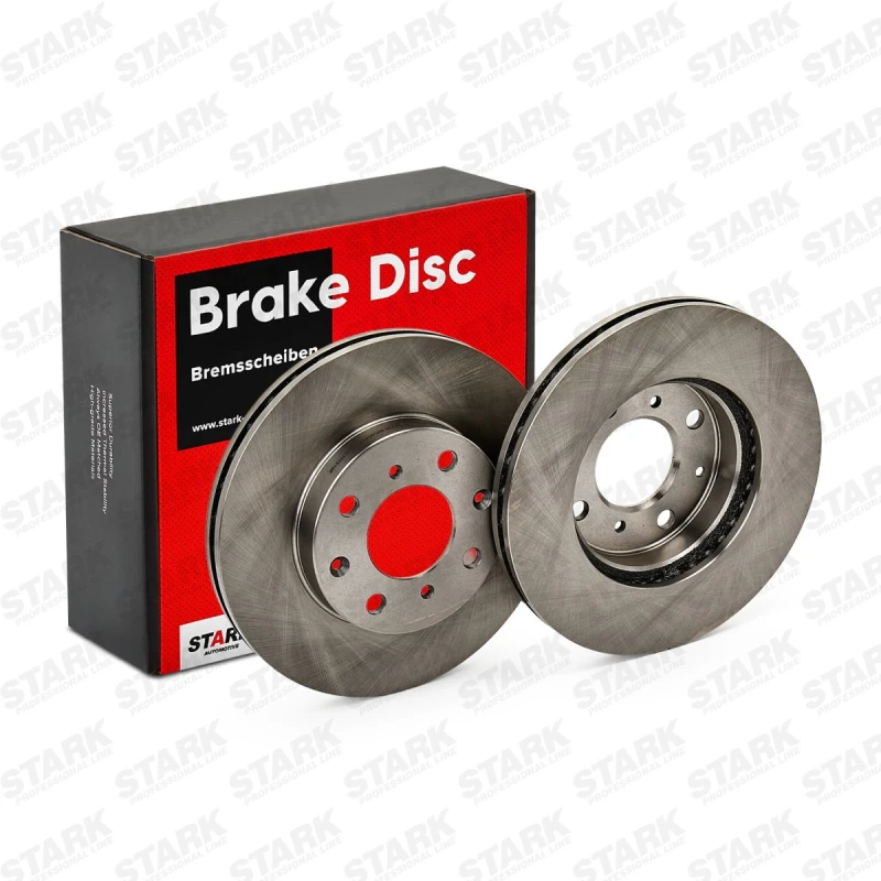 Image of STARK SKBD-0022869 Brake disc Front Axle, Vented, Cast Iron, Uncoated, Untreated, without bolts/screws Cast Iron Brake Disc (82)