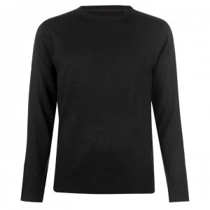 image of Pierre Cardin Crew Knit Jumper Mens - Black