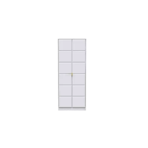 Image of Ready Assembled Cuba Tall Plain Wardrobe - White Matt