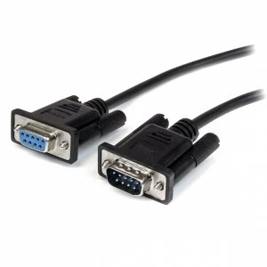 Image of StarTech 2m Straight Through DB9 RS232 Serial Cable Black