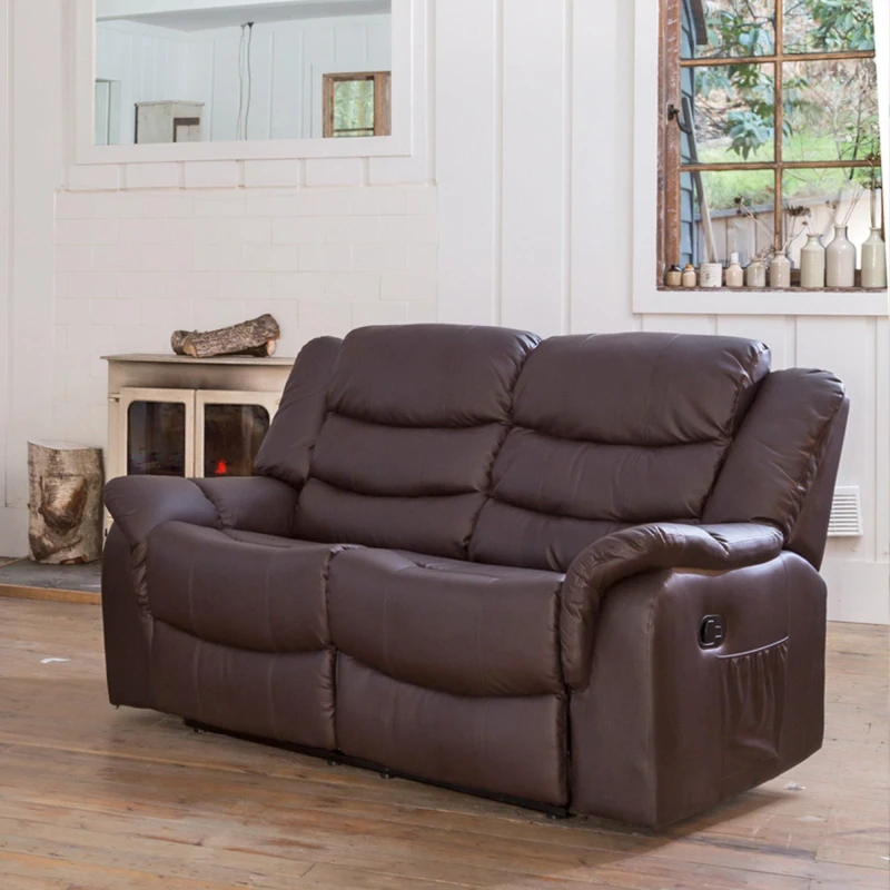 Image of Artemis Home Almeira 2 Seat Recliner Sofa in Brown Brown Unisex