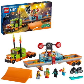 image of LEGO City Stuntz Stunt Show Truck & Motorbike Toy Set 60294